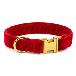 Jackie Halsband Röd Sammet
