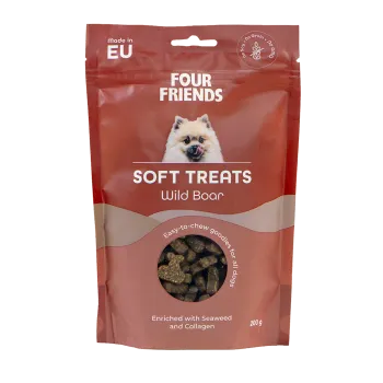 FourFriends Soft Treats Wild Boar 200 g – Mjukt hundgodis med vildsvin