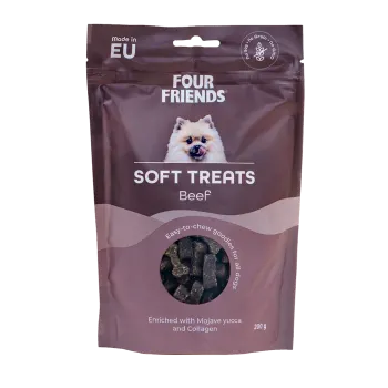 FourFriends Soft Treats Beef 200 g – Mjukt hundgodis med nöt
