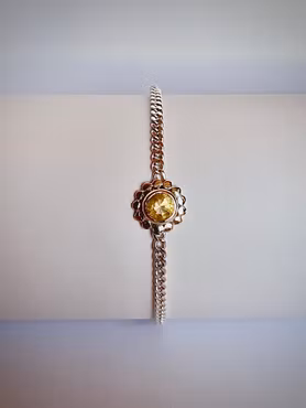 Citrin silverarmband