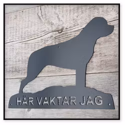 Varningsskylt med två valfria motiv eller ett stort