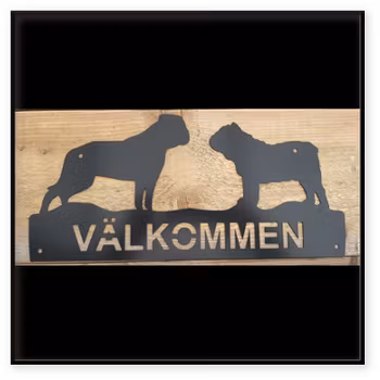 Välkommenskylt med två valfria motiv