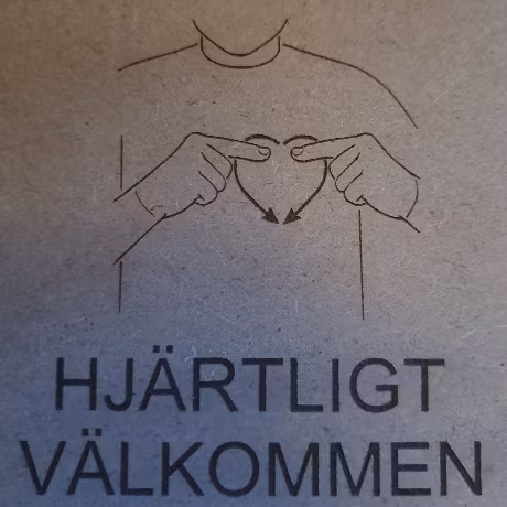 Välkommen Skylt med TAKK