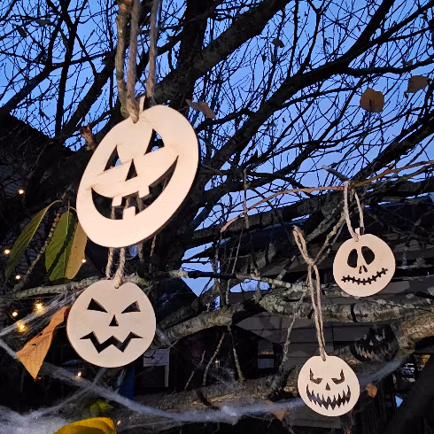 Pumpor Halloweenhängen