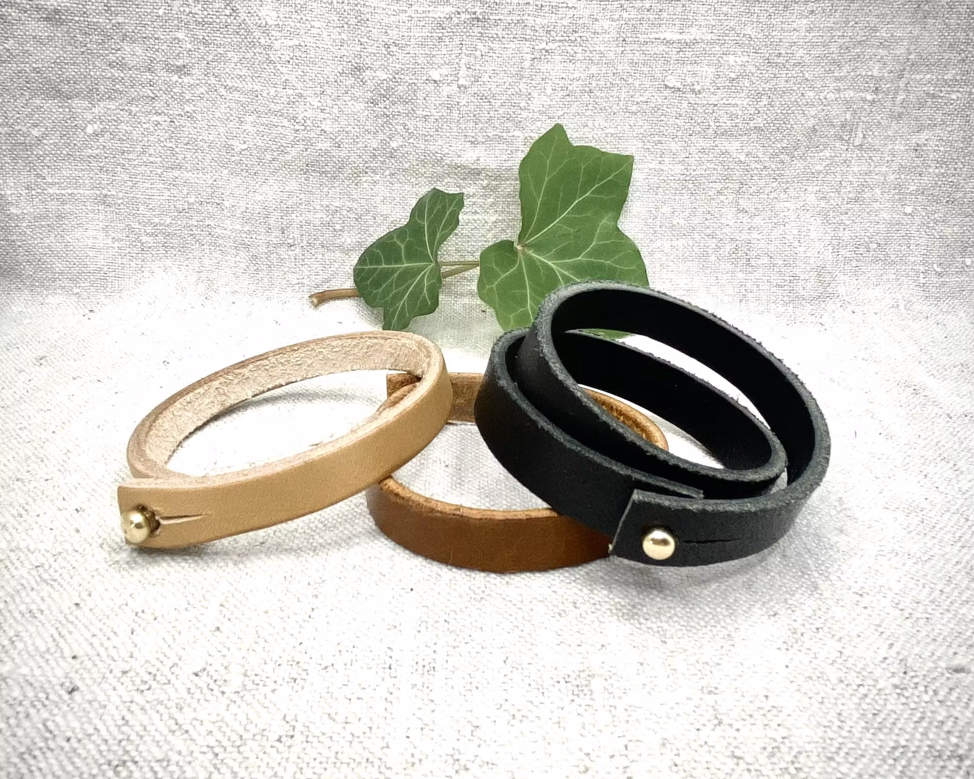 Läderarmband, smalt - Me by Drea
