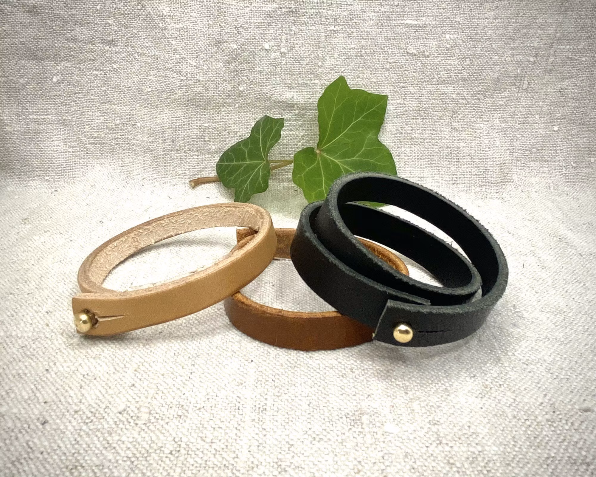 Läderarmband, smalt - Me by Drea