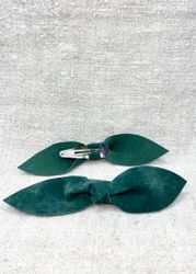 Mörkgrön mockarosett-klämma, stor