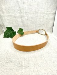 Läder-hårband, natur 2,5 cm