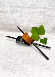 Svart reptilmönstrat läder-Omtag, liten