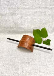 Brun reptilmönstrad läder-Omtag, stor