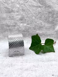 Läderarmband "Cleo" silverbeiget med nätmönster, nr 9