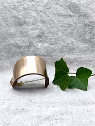 Läderarmband "Cleo" roséguldigt, blankt, nr 14