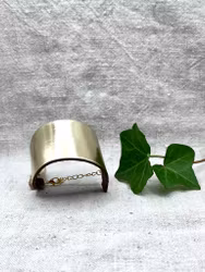 Läderarmband "Cleo" varm-guldig, blank, nr 18