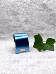 Läderarmband "Cleo" himmelsblå, blank, nr 28