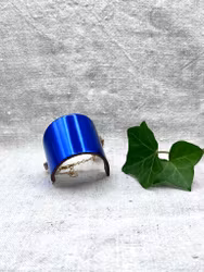 Läderarmband "Cleo" koboltblå, blank, nr 30