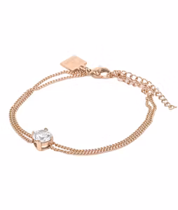 Astrid & Agnes Ida Armband rosé klar kristall