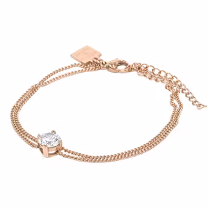 Astrid & Agnes Ida Armband rosé klar kristall