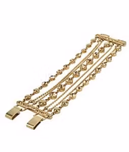 Astrid & Agnes Luna Brett armband champagnefärgade kristaller guld
