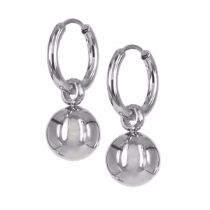 Astrid & Agnes Nova örhänge i stål med kula
