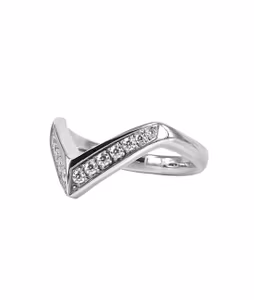 Astrid & Agnes Valentina Stone Stål Ring