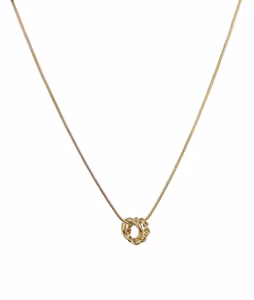 Astrid & Agnes Twist Mini kort halsband guld