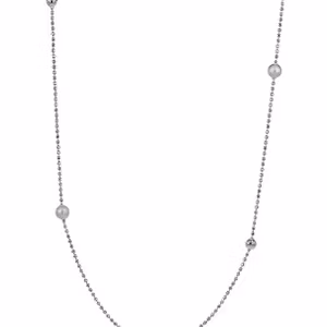 Astrid & Agnes Zara långt halsband stål