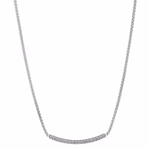 Ellen kort halsband stål gnistrande kristaller