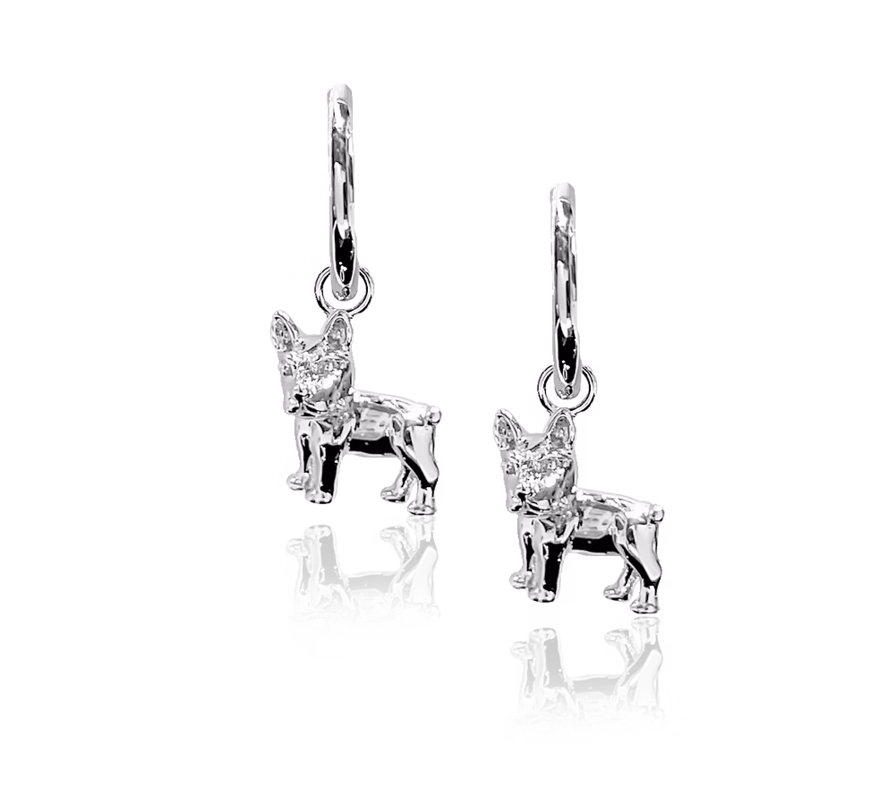 Animal dog hoop örhängen silver. Design IOAKU hos EriCsson Ur och Guld