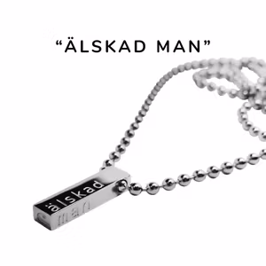 C Stockholm Berlock halsband Älskad Man Stål