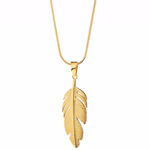 Elixa Halsband gulplated stål EL 125-4409 fjäder