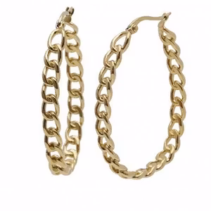Bud to rose Hoop Earring gold