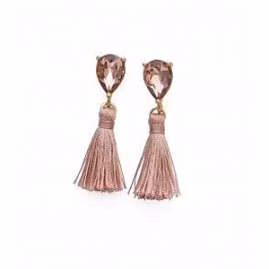 Bud To Rose Tassel Örhänge i rosa och guld