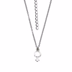 Venus liten kvinnosymbol med silverkedja