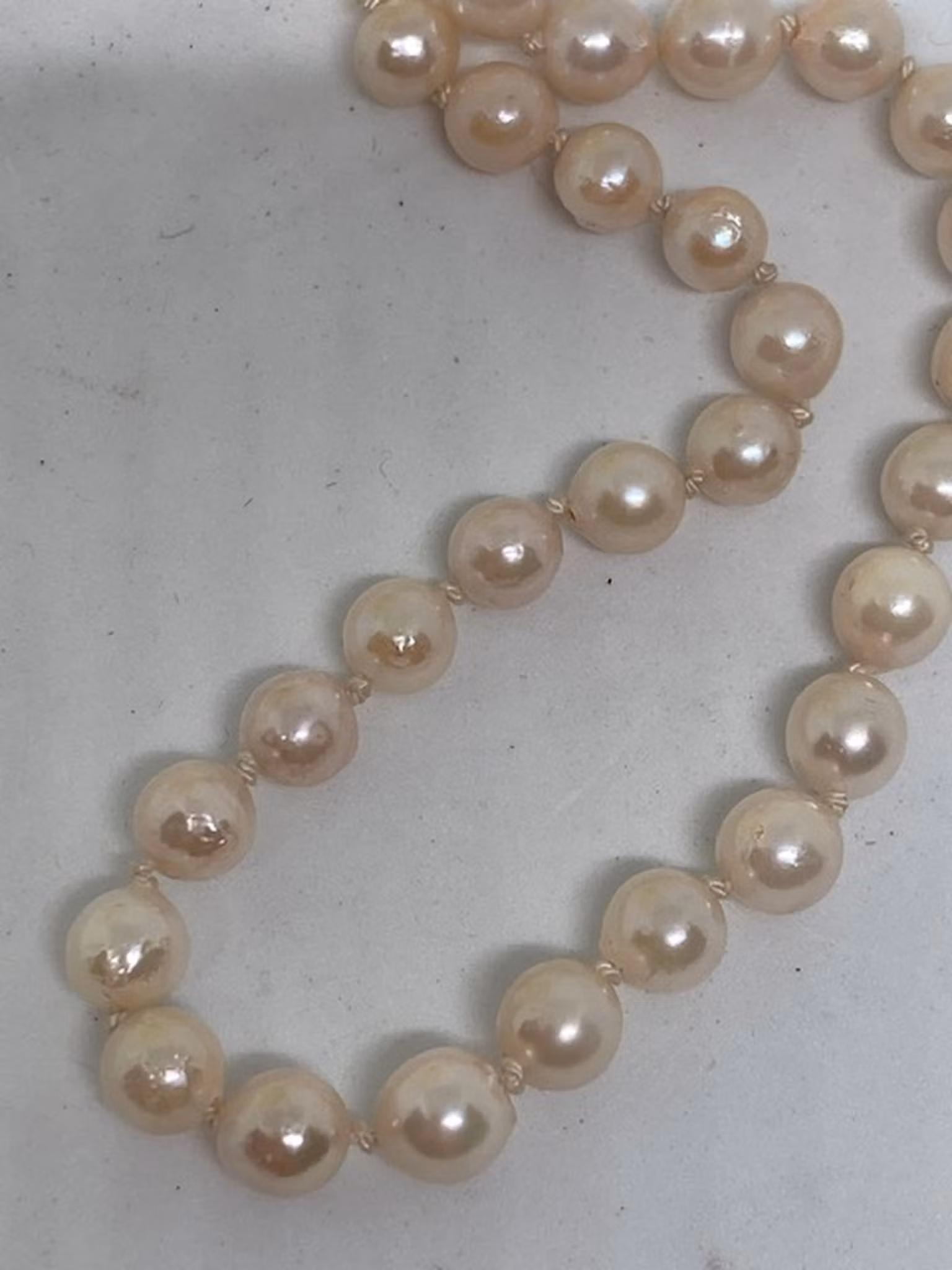 Sötvatten collier med silverlås 60 cm