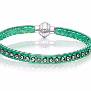 Sif Jakobs Arezzo  Grönt läderarmband 1-radigt