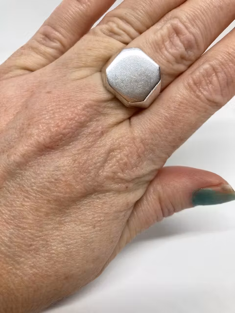Vintage Unisex silverklackring Strl 55 hos EriCsson Ur och Guld