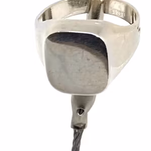 Vintage Unisex Silverklackring Strl 57,5