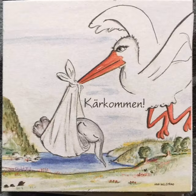 kärkommen efterlängtad  kort