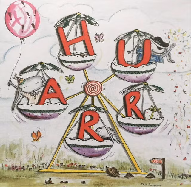 gratulationskort illustrerat av maja Gullstrand
