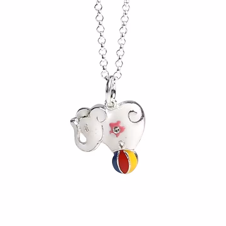Cirkuselefant silverhalsband