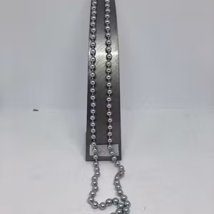 Sötvattenpärlor halsband  grå blå med silverlås