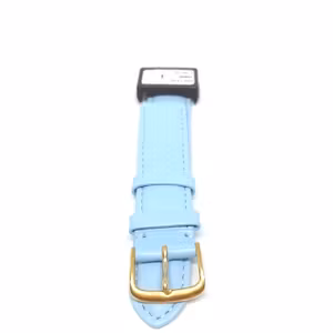 Klockarmband -Ljusblått läderarmband