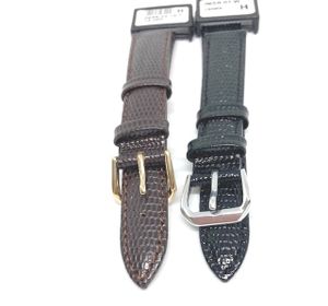 Klockarmband Lizard präglat kalvskinn  Finns i Brun och Svart