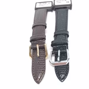 Klockarmband Lizard präglat kalvskinn  Finns i Brun och Svart