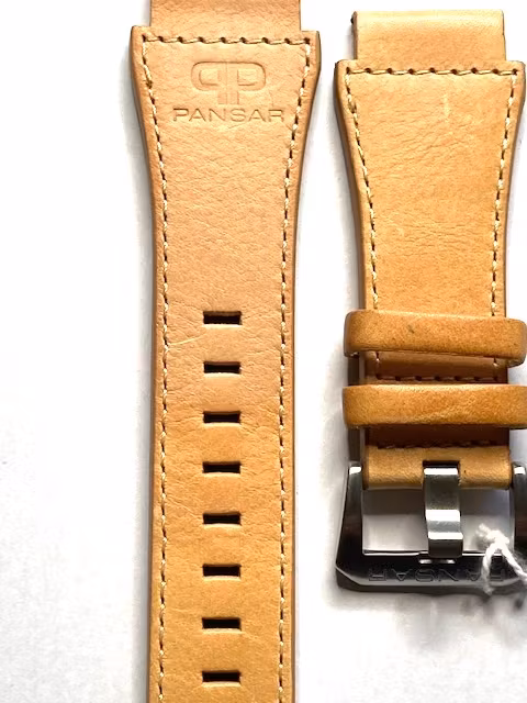 Snyggt kraftig Original klockarmband till Pansar armbandsur i ljusbrunt läder hos ErIcCsson Ur och Guld