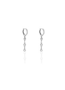 hanging tripple hoops silver Ioaku