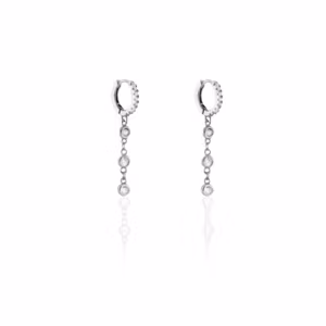 hanging tripple hoops silver Ioaku