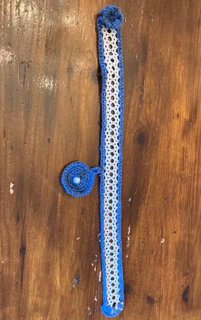 handgjort virkat chokerhalsband med handgjord invirkad spets hos EriCsson Ur och Guld Design JemasMix