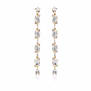 Geisha earings guld white Ioaku