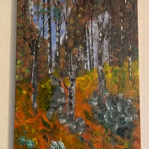 Hösten akrylmålning av Lisbeth Ericsson